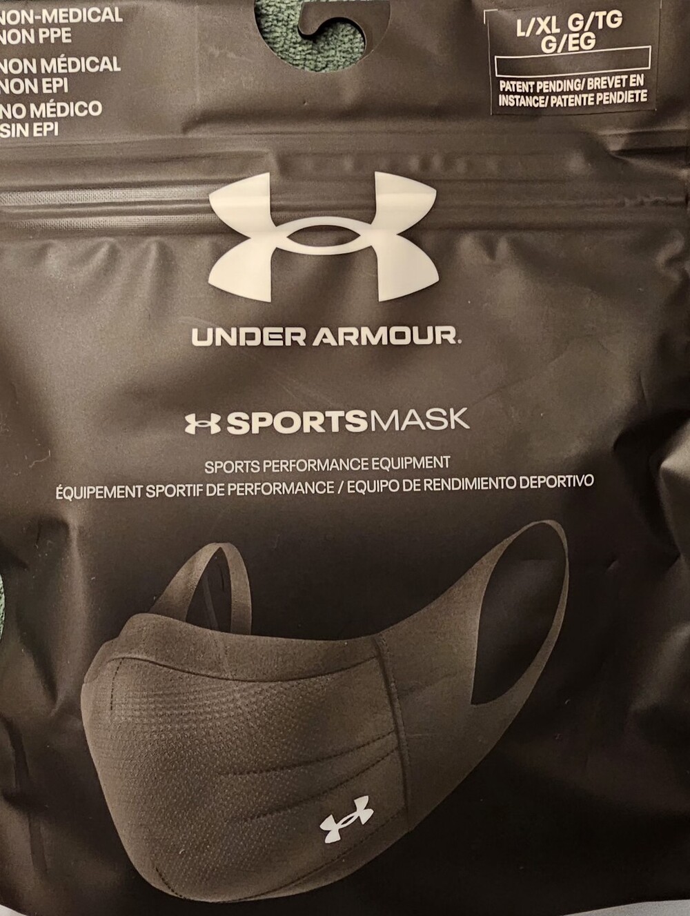 (2) Under Armour SportsMask Face Mask - Black